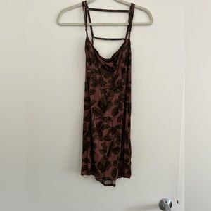 Free people open back mini dress
